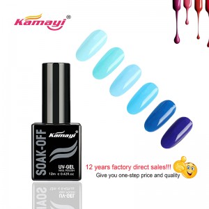 Kamayi Nail Products Free Sample Uv Gel Nail Polish Black Bottle 12ml Gel Polish