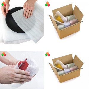 مواد وقائية مخصصة لتعبئة ورقة رغوة البولي ايثيلين EPE الموسعة المقاومة للصدمات لتغليف النقل