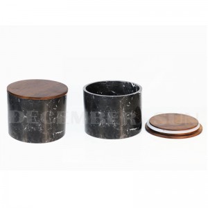 مجموعة علب الرخام الأسود