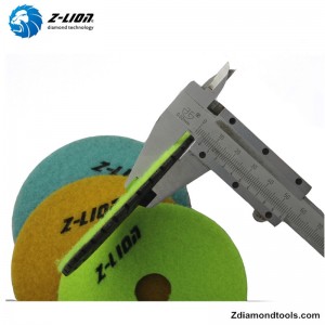 ZL-123CM 4 بوصة منصات راتنج تلميع ملموسة مع ملء المعادن