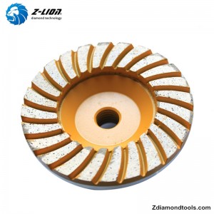 ZL-21 كأس الماس عجلة 4 بوصة للحجر ، طحن ملموسة