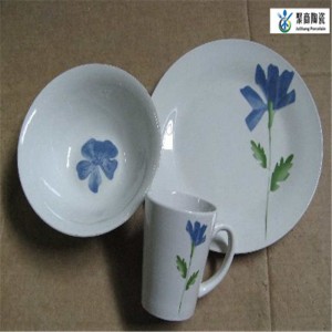 عشاء وير -12 قطعة الخزف عشاء مجموعة مع قطع شارات