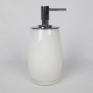 مجموعة اكسسوارات الحمام الزجاج الأبيض