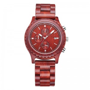 الخشب ووتش للرجال تذكارية فريدة من نوعها الكوارتز