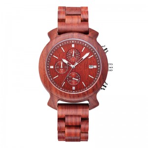 سفر أنيق أنيق اليد رجل أسود صندل حزام جلد مخصص الخشب ووتش باند