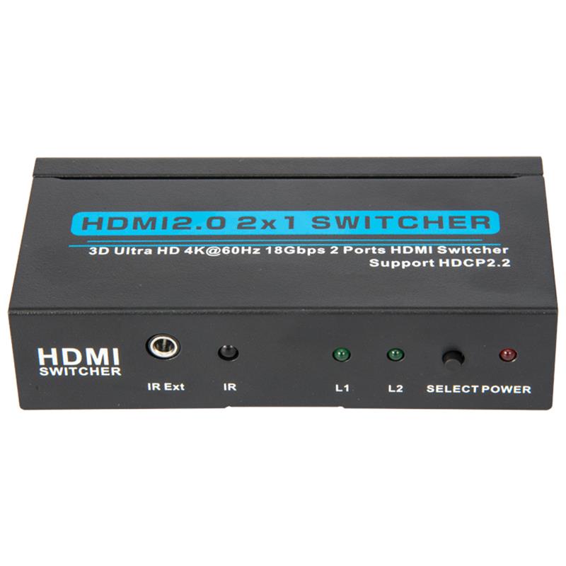 V2.0 HDMI 2x1 الجلاد دعم 3D الترا HD 4Kx2K @ 60HZ HDCP2.2
