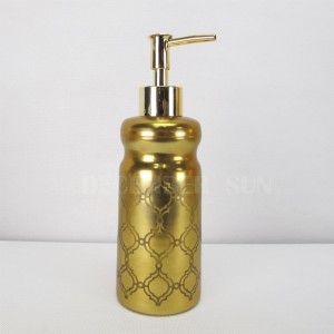 اكسسوارات الحمام الزجاج جولة الفسيفساء الذهب نمط الليزر قطع