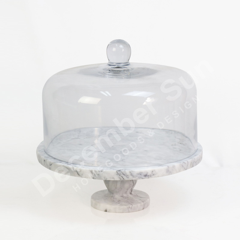 أفضل سعر موقف الكعكة الرخام الأبيض