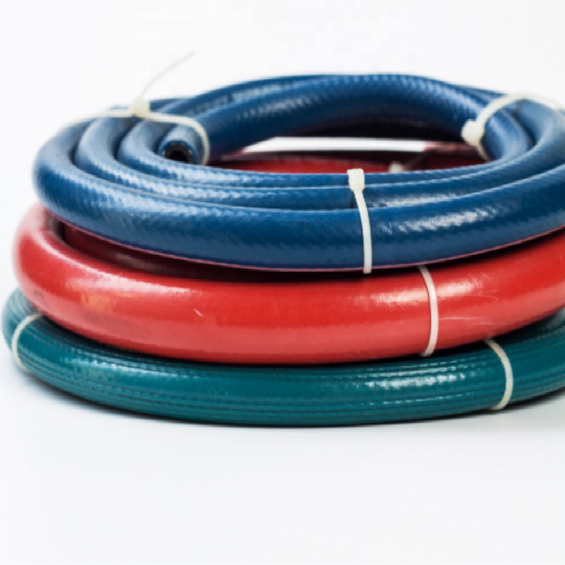 الهواء البلاستيكية الملونة مضفر غاز البترول المسال خرطوم الغاز المصنع مباشرة