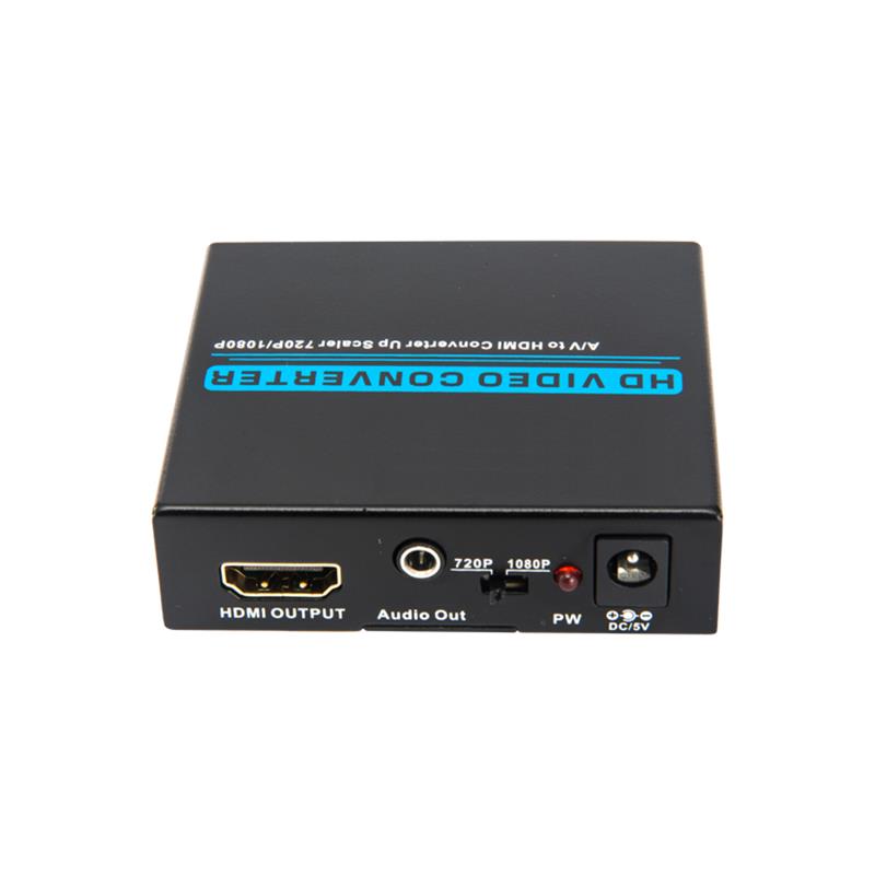 محول AV / CVBS إلى HDMI + AUDIO (Up Scaler 720P / 1080P)