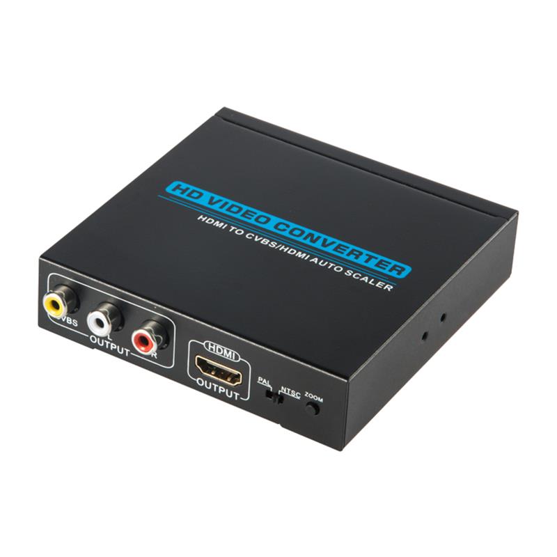 HDMI TO CVBS / AV + HDMI CONVERTER Auto Scaler 1080P