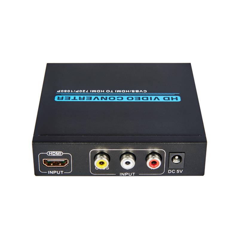 AV / CVBS + HDMI إلى HDMI تحويل قشارة (720P / 1080P)
