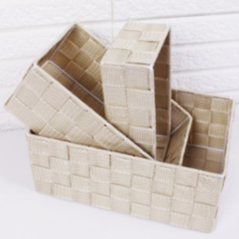 سلة مصنوعة من قماش البولي بروبيلين المنسوجة يدويا