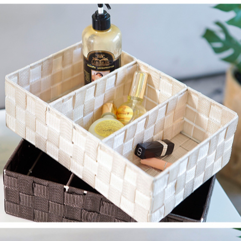 سلة مصنوعة من قماش البولي بروبيلين المنسوجة يدويا