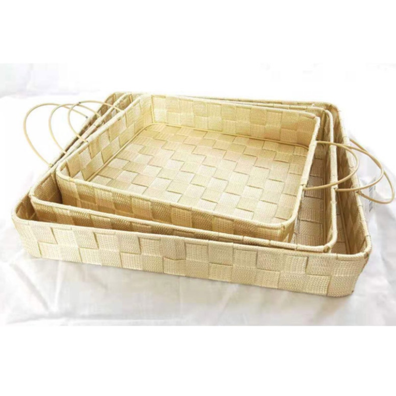 سلة قماش مع مقابض