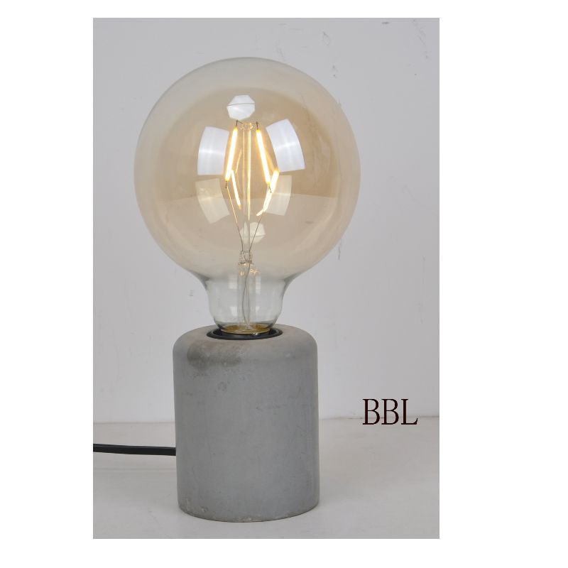 مصباح طاولة بقاعدة خرسانية صغيرة العمود