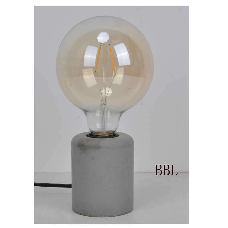 مصباح طاولة بقاعدة خرسانية صغيرة العمود