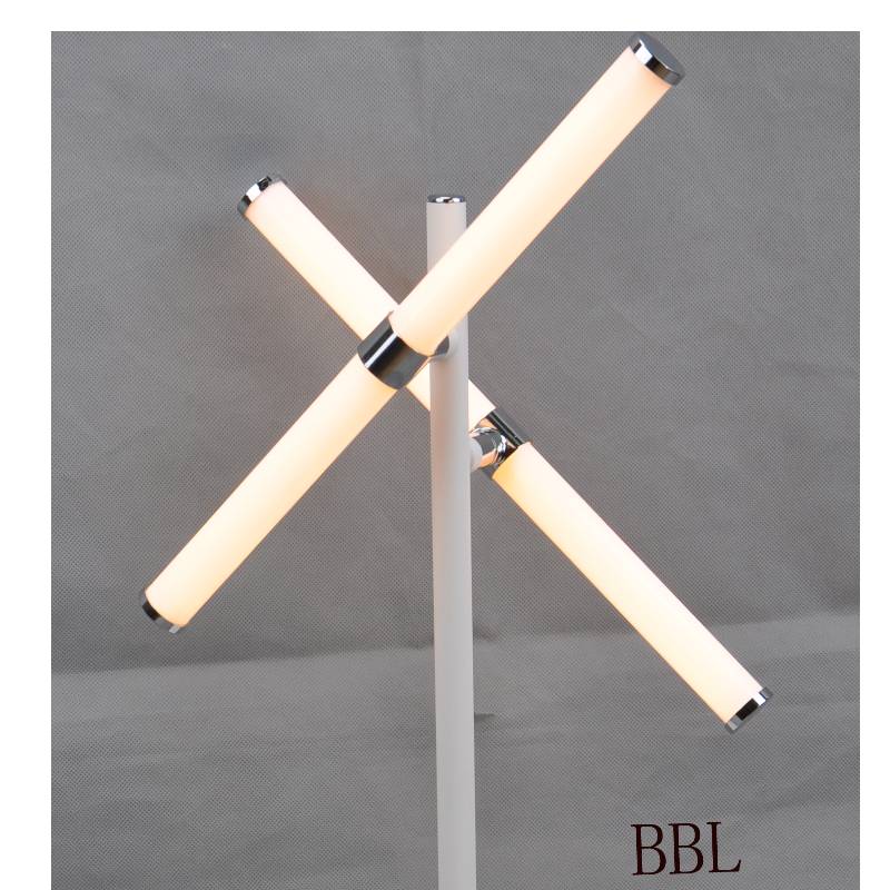 مصباح طاولة LED مع أنبوب أكريليك قابل للتدوير 2 قطعة ، بدون ظل