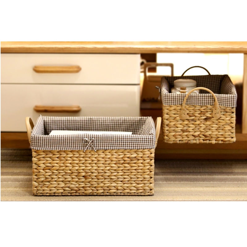 سلة التخزين المنسوجة من ديكور المنزل