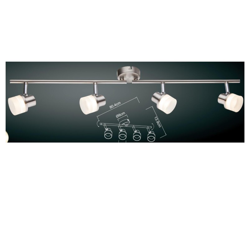 بقعة ضوء LED عالية الجهد -4 ، مع غطاء بلاستيكي للأسطوانة