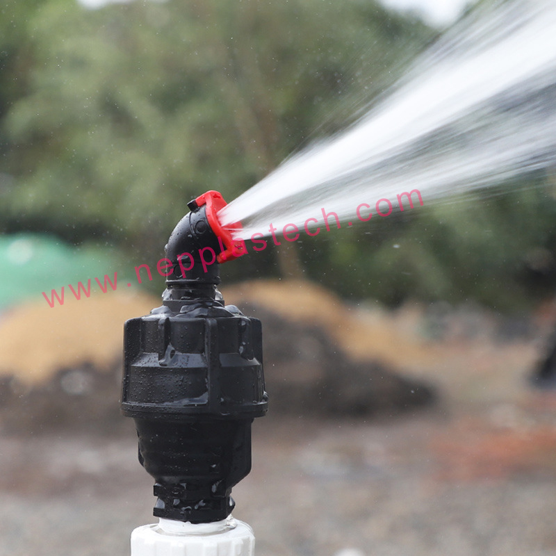 الزراعة ونظام ري الحدائق بالرشاشات البلاستيكية الدوارة 360