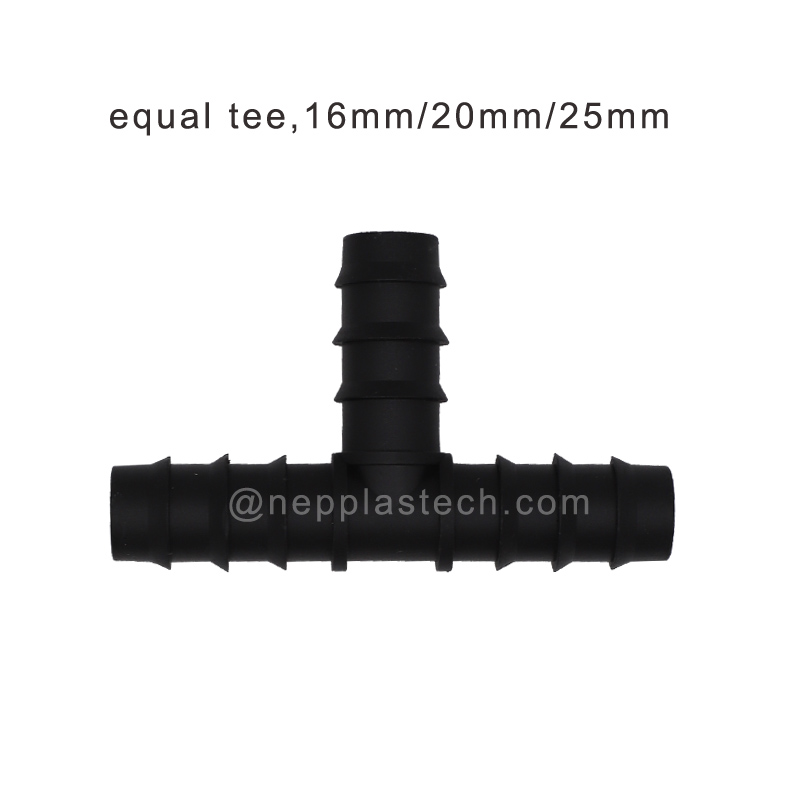 السيارات الشمسية نظام الري 25mm PE الأنابيب الشائكة المحملة ، 20mm PE الأنابيب الكوع موصلات بارب ، 16mm PE الأنابيب موصلات مستقيمة