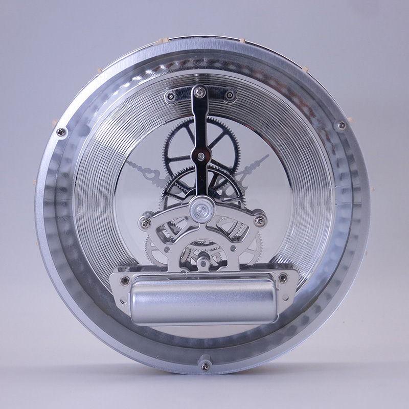 148MM إدراج هيكل عظمي الفضة على مدار الساعة