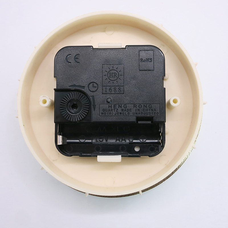 قطر 102mm أبيض نوع ذهب معدن ساعة حائط مطعمة كتلة