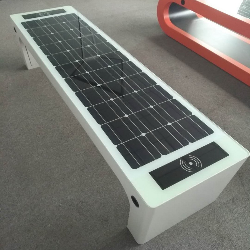أفضل تصميم اللون الأبيض الطاقة الشمسية شحن الهاتف المحمول واي فاي هوت بوت مقعد الحديقة الذكية