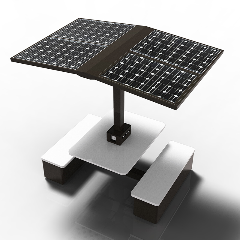 جودة عالية تصميم فريد من نوعه Urban Street Smart Furniture مقعد طاولة الطاقة الشمسية