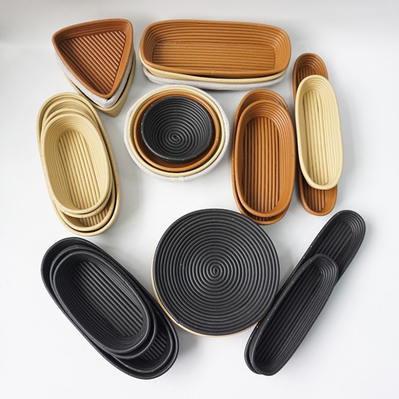 سلة من الخيزران الروطان Banneton