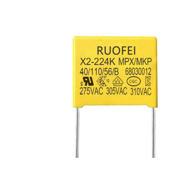 مكثفات RUOFEI من فئة X2 Film 275V صندوق مكثف مكثف AC mkp x2 مكثف ، مع شهادات مختلفة