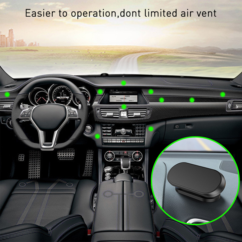 حامل هاتف مغناطيسي للسيارة 360 درجة دوران للسيارة حامل مغناطيسي للهاتف يصلح 4.0-6.4 بوصة لسامسونج ، حامل هاتف ايفون
