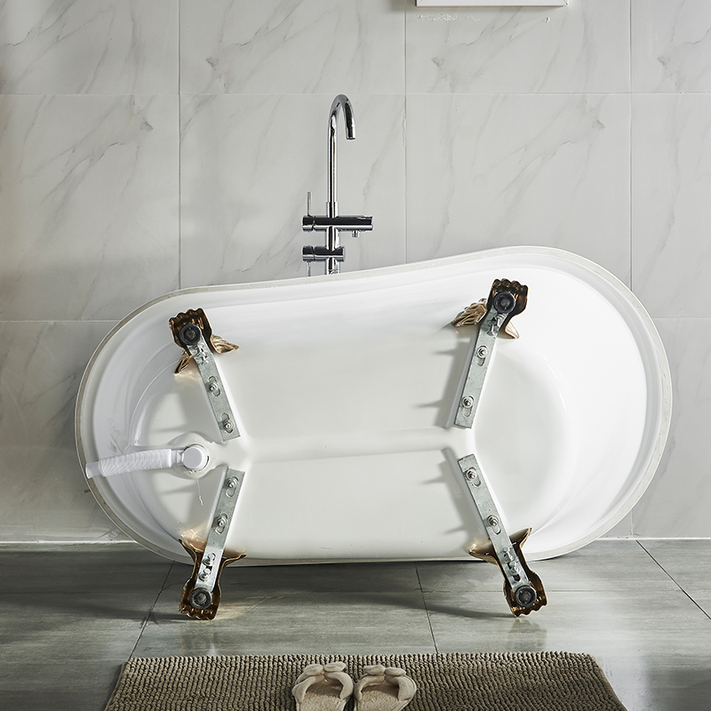 عالية الجودة الكبار تستخدم نقع الكلاسيكية طليق سبائك الزنك مخلب القدم حوض الاستحمام الاكريليك