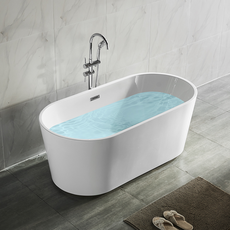 حمام أبيض الحديثة الصلبة سطح حوض استحمام منفصل ، ومناسبة لمشاريع الفندق أو للاستخدام المنزلي