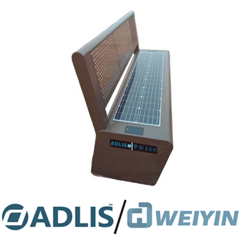 مواد عالية الجودة سهلة التركيب صيانة مجانية مقاعد ذكية مع الطاقة الشمسية