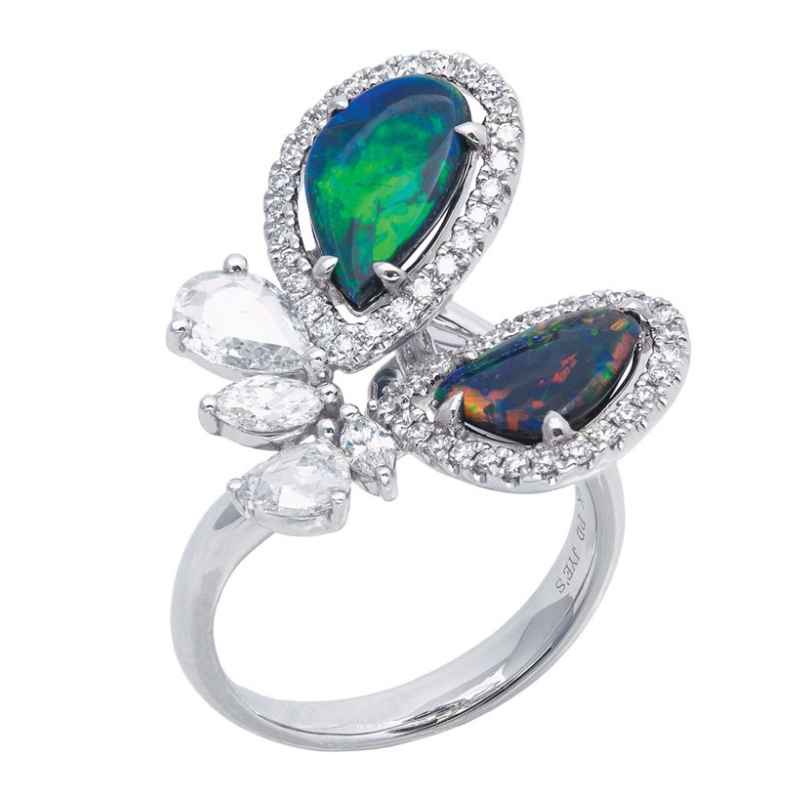 خاتم نسائي من الفضة عيار 925 مرصع بمخلب الزركون على الطراز الأوروبي والأمريكي