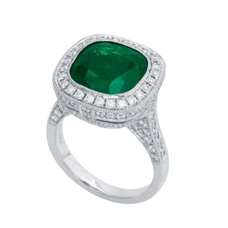 المرأة الأوروبية والأمريكية نمط بسيط جو عش مخلب مجموعة الزركون 925 خاتم فضة الصين Ruifanbao مصنع تجهيز المجوهرات