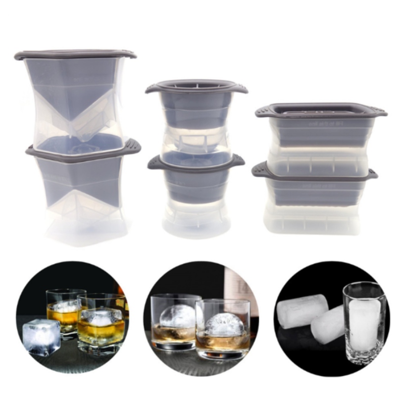 قالب من السيليكون لهوكي الجليد من البلاستيك سريع التجميد لهوكي الجليد مستدير سريع التجميد من هلام السيليكا قالب هوكي الجليد