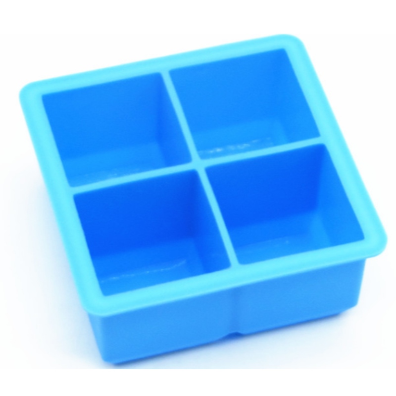 هلام السيليكا شبكة الجليد 4 شبكات 4 متصلة هلام السيليكا قالب مربع 4 ثقوب مربع ملحق صندوق ويسكي بار الجليد صنع مربع
