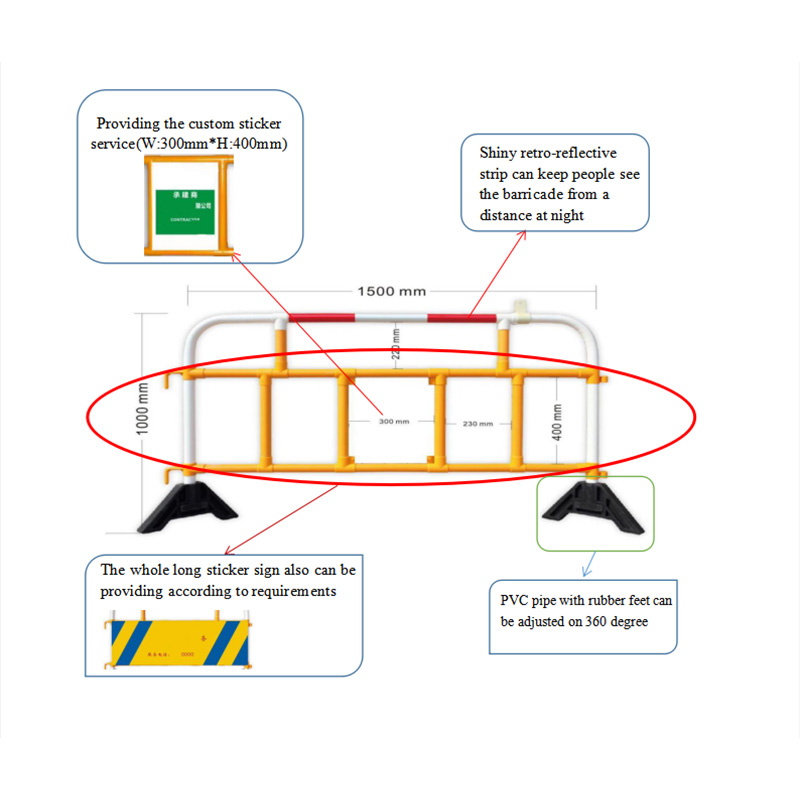 بناء حواجز المرور للتحكم في الحشود حاجز الطريق 2 م حواجز التحكم في الحشود لسلامة المشاة