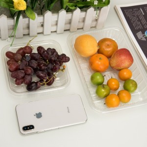 شفافة للغاية صديقة للبيئة البلاستيك القابل للتصرف حاوية الفاكهة