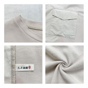 سهل تصميم بسيط جولة الرقبة نمط الخياطة الأكمام عارضة القطن والكتان حجم كبير 12635 العرف سترة