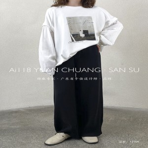 سهل تصميم بسيط جدا جولة الرقبة نمط الخياطة الأكمام عارضة القطن والكتان حجم كبير 12709 العرف القمصان الرياضية