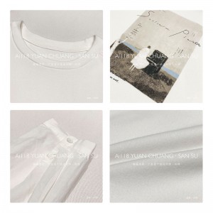 سهل تصميم بسيط جدا جولة الرقبة نمط الخياطة الأكمام عارضة القطن والكتان حجم كبير 12709 العرف القمصان الرياضية