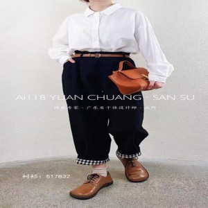 سهل تصميم بسيط عارضة أزياء لون الصلبة شريط منقوشة قميص فضفاض كبير مخصص 17832