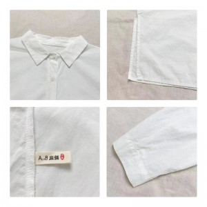 سهل تصميم بسيط عارضة أزياء لون الصلبة شريط منقوشة قميص فضفاض كبير مخصص 17832