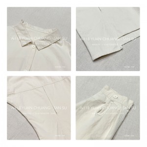 سهل تصميم بسيط عارضة أزياء لون الصلبة شريط منقوش قميص فضفاض كبير مخصص 17839