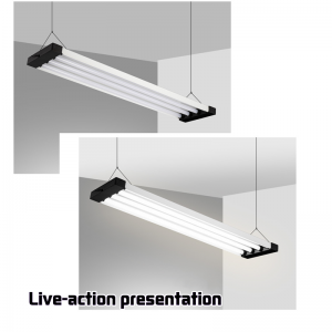 مكتب مركز تسوق مكتب ثريا نجفة ثريا ثريا بسيطة على شكل شريط مصباح سقف زاوية عالية الطاقة