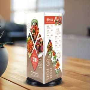 tmj-550 سعر الجملة الاكريليك علامة واضحة تقف مطعم قائمة